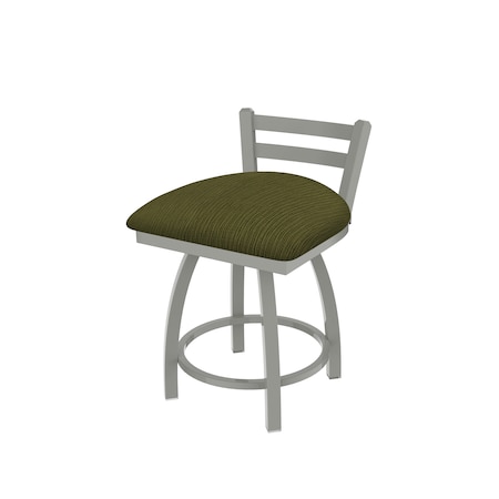 Holland Bar Stool Co 18" Low Back Swivel Vanity Stool, Nickel Finish, Graph Parrot Seat 41118AN015